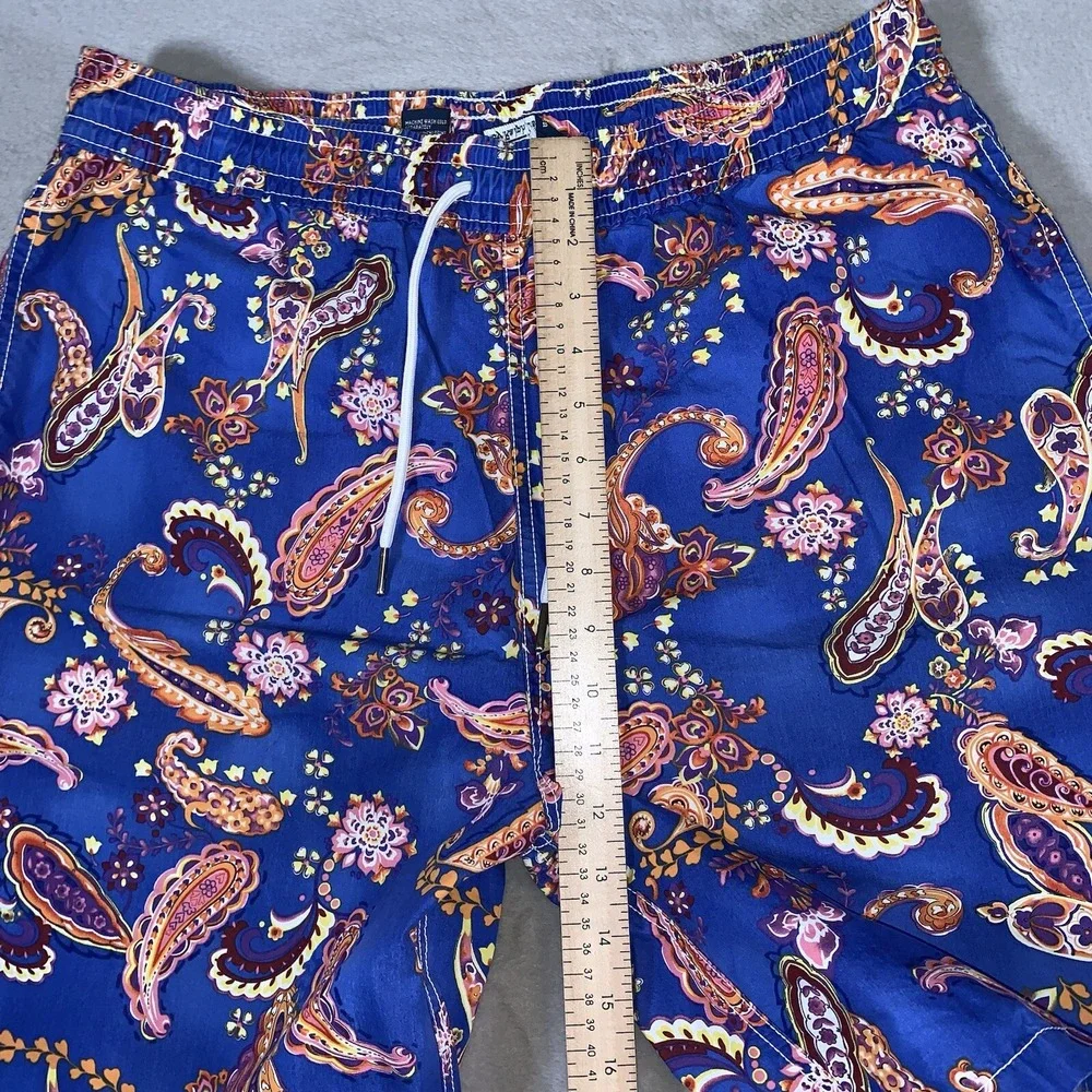 Polo Ralph Lauren Swim Trunks Mens Large Blue All Over AOP Design Mesh‎ Lining